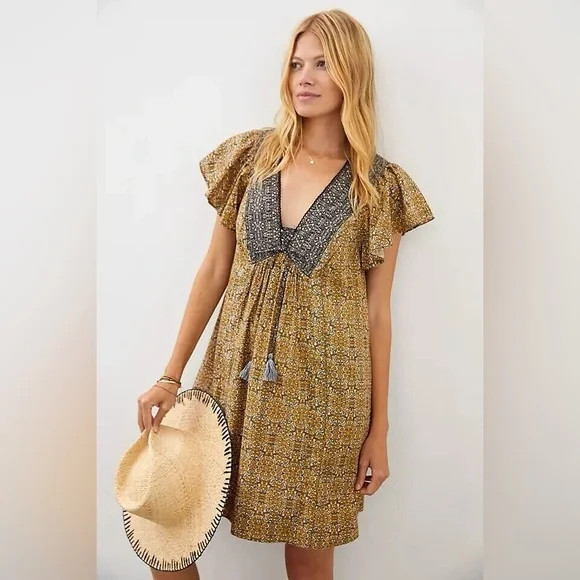 Anthropologie Astrid Floral Tunic Dress Size medium - Picture 2 of 9